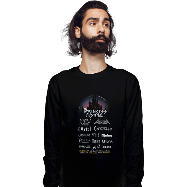 Shirts Long Sleeve Shirts, Unisex / Small / Black Princess Festival