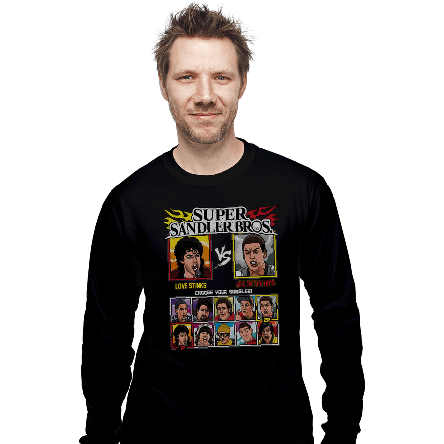 Shirts Long Sleeve Shirts, Unisex / Small / Black Super Sandler Bros