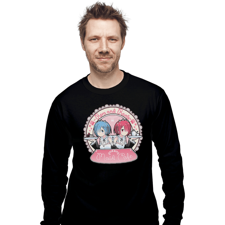 Shirts Long Sleeve Shirts, Unisex / Small / Black Maid Cafe