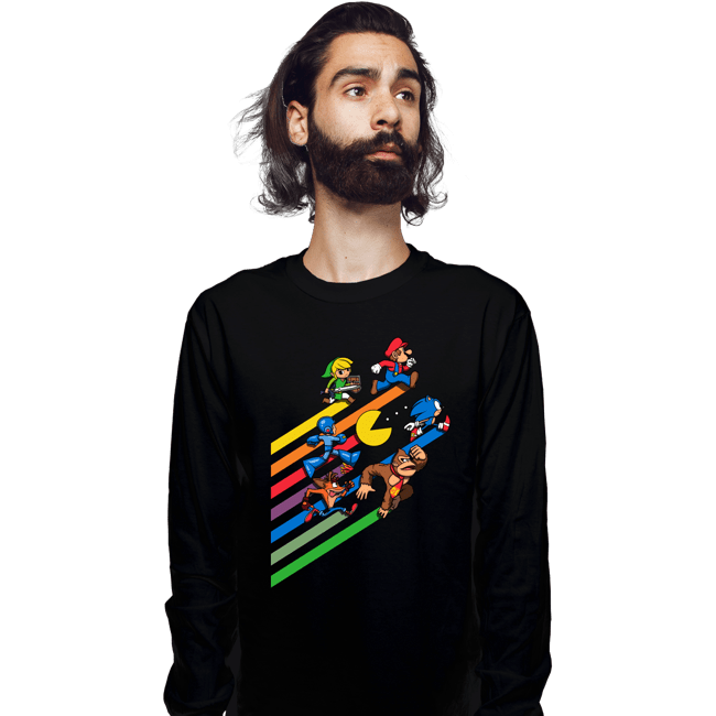 Daily_Deal_Shirts Long Sleeve Shirts, Unisex / Small / Black High Score Streak