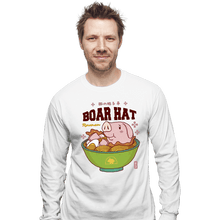 Load image into Gallery viewer, Shirts Long Sleeve Shirts, Unisex / Small / White Boar Hat Ramen
