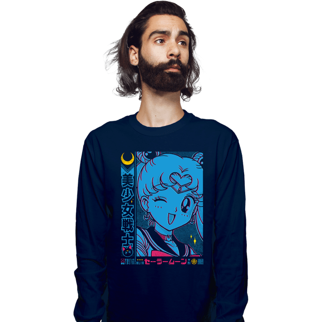 Shirts Long Sleeve Shirts, Unisex / Small / Navy Retro Pretty Soldier