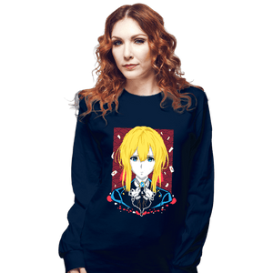 Shirts Long Sleeve Shirts, Unisex / Small / Navy Violet Evergarden Memory Doll