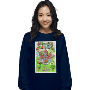 Shirts Long Sleeve Shirts, Unisex / Small / Navy The Mushroom Kingdom