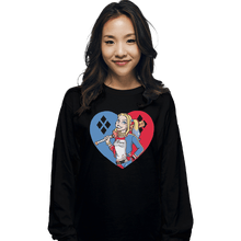 Load image into Gallery viewer, Shirts Long Sleeve Shirts, Unisex / Small / Black Harlequin Heart
