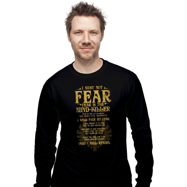 Daily_Deal_Shirts Long Sleeve Shirts, Unisex / Small / Black Fear Is The Mind-Killer