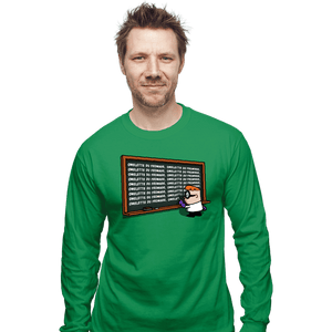 Daily_Deal_Shirts Long Sleeve Shirts, Unisex / Small / Irish Green French Chalkboard