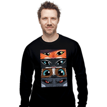 Load image into Gallery viewer, Daily_Deal_Shirts Long Sleeve Shirts, Unisex / Small / Black Puss In Boots Eyes
