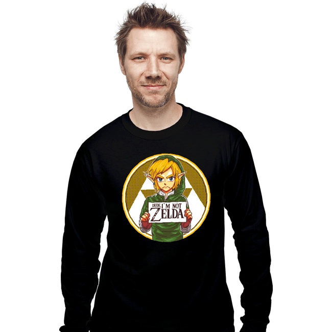 Secret_Shirts Long Sleeve Shirts, Unisex / Small / Black Not Zelda!
