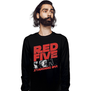 Shirts Long Sleeve Shirts, Unisex / Small / Black Red 5 Standing By