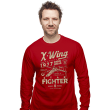 Load image into Gallery viewer, Daily_Deal_Shirts Long Sleeve Shirts, Unisex / Small / Red X-Wing Garage
