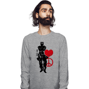 Shirts Long Sleeve Shirts, Unisex / Small / Sports Grey Crimson Josuke