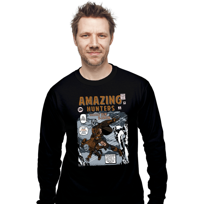 Daily_Deal_Shirts Long Sleeve Shirts, Unisex / Small / Black Amazing Hunters