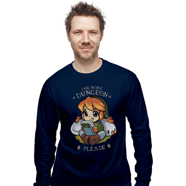 Shirts Long Sleeve Shirts, Unisex / Small / Navy One More Dungeon