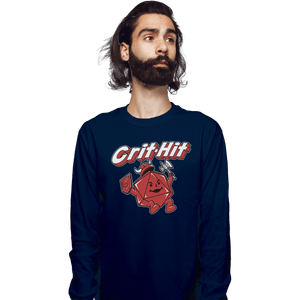 Shirts Long Sleeve Shirts, Unisex / Small / Navy Crit-Hit