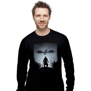 Shirts Long Sleeve Shirts, Unisex / Small / Black Skyrim Dragon Hunting