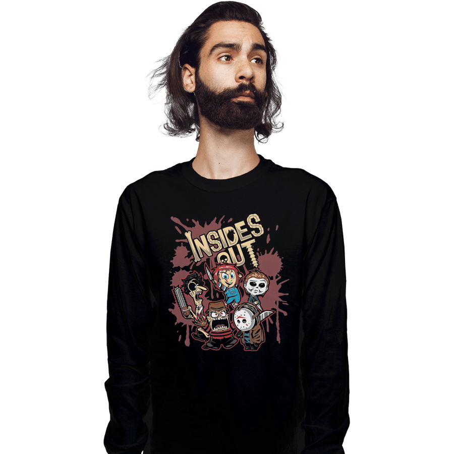Shirts Long Sleeve Shirts, Unisex / Small / Black Insides Out