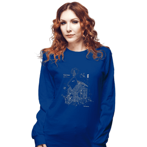 Shirts Long Sleeve Shirts, Unisex / Small / Royal Blue Trojan Rabbit