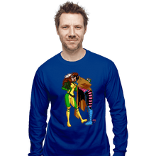 Load image into Gallery viewer, Daily_Deal_Shirts Long Sleeve Shirts, Unisex / Small / Royal Blue Rogue And Gambit Love
