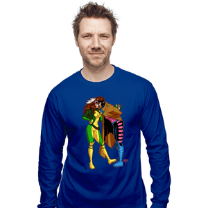 Daily_Deal_Shirts Long Sleeve Shirts, Unisex / Small / Royal Blue Rogue And Gambit Love