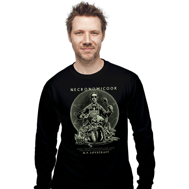 Shirts Long Sleeve Shirts, Unisex / Small / Black Necronomicook