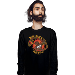 Daily_Deal_Shirts Long Sleeve Shirts, Unisex / Small / Black Dhalsim's Yoga Studio