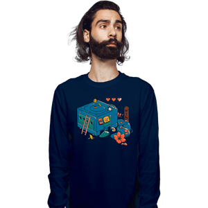 Daily_Deal_Shirts Long Sleeve Shirts, Unisex / Small / Navy Gamecube Remix
