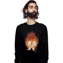 Load image into Gallery viewer, Shirts Long Sleeve Shirts, Unisex / Small / Black Midnight Calcifer
