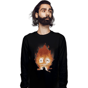 Shirts Long Sleeve Shirts, Unisex / Small / Black Midnight Calcifer