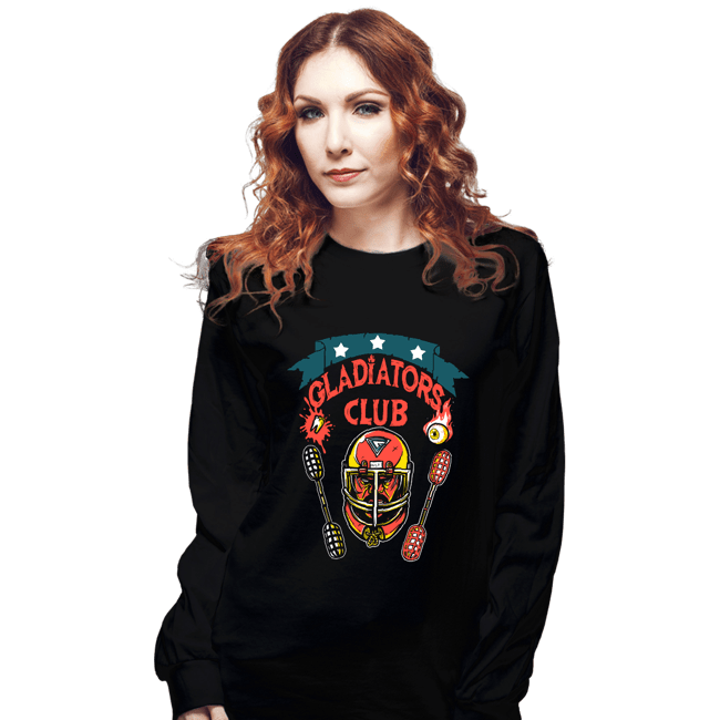 Daily_Deal_Shirts Long Sleeve Shirts, Unisex / Small / Black Gladiators Club