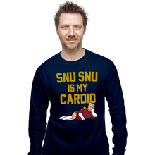 Load image into Gallery viewer, Shirts Long Sleeve Shirts, Unisex / Small / Navy Snu Snu Is My Cardio
