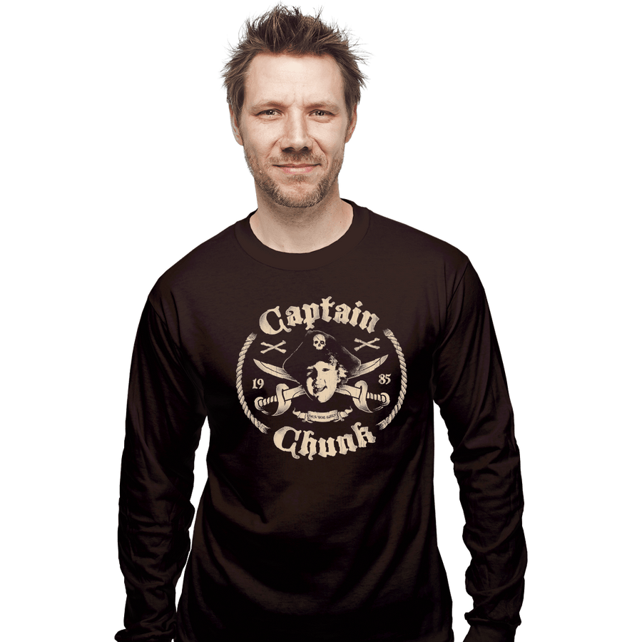 Shirts Long Sleeve Shirts, Unisex / Small / Dark Chocolate Captain Chunk