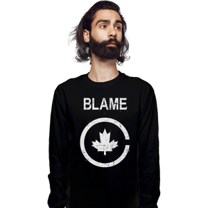 Shirts Long Sleeve Shirts, Unisex / Small / Black Blame Canada