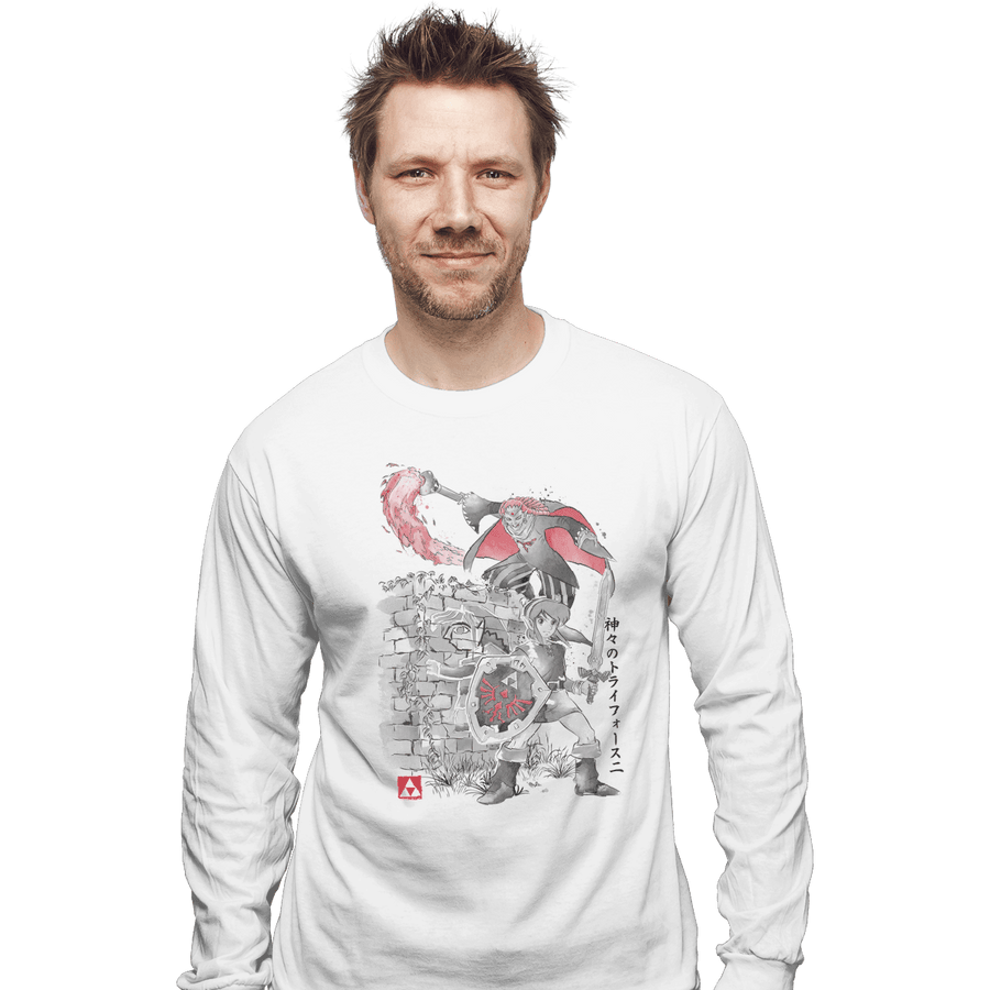 Shirts Long Sleeve Shirts, Unisex / Small / White Between Worlds Sumi-e