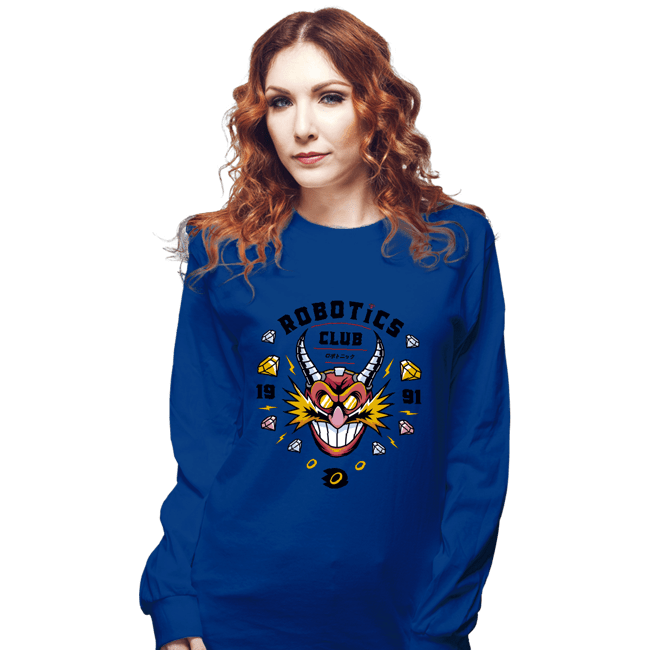 Shirts Long Sleeve Shirts, Unisex / Small / Royal Blue The Robotics Club