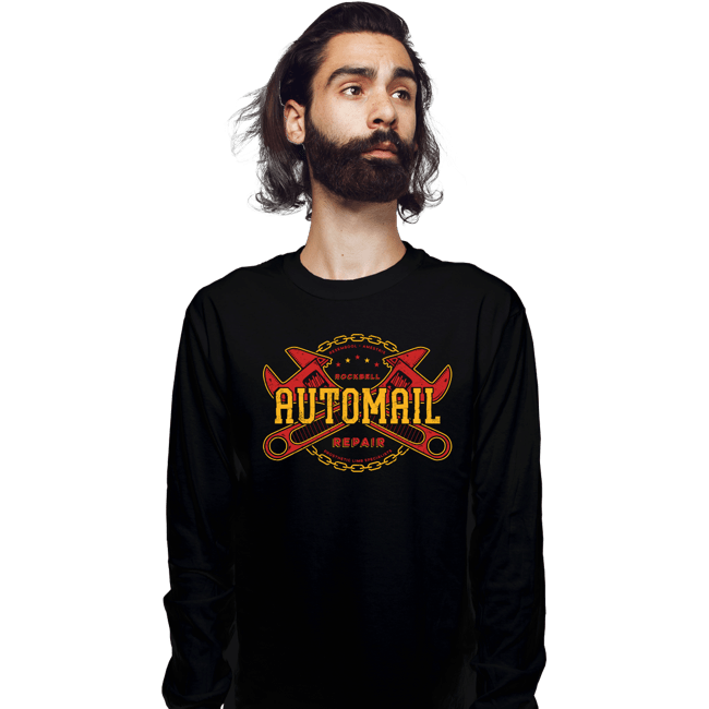 Secret_Shirts Long Sleeve Shirts, Unisex / Small / Black Rockbell Automail Repair