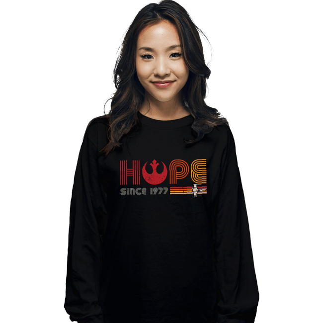 Daily_Deal_Shirts Long Sleeve Shirts, Unisex / Small / Black Hope Since 1977