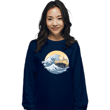 Load image into Gallery viewer, Daily_Deal_Shirts Long Sleeve Shirts, Unisex / Small / Navy The Great Wave of the Ringwraiths
