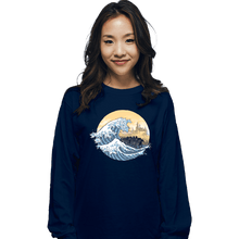 Load image into Gallery viewer, Daily_Deal_Shirts Long Sleeve Shirts, Unisex / Small / Navy The Great Wave of the Ringwraiths
