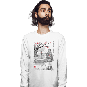 Shirts Long Sleeve Shirts, Unisex / Small / White A Link To The Sumi-e