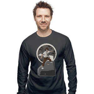 Shirts Long Sleeve Shirts, Unisex / Small / Charcoal Internet Surfer