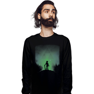 Shirts Long Sleeve Shirts, Unisex / Small / Black Link, Hylian Warrior