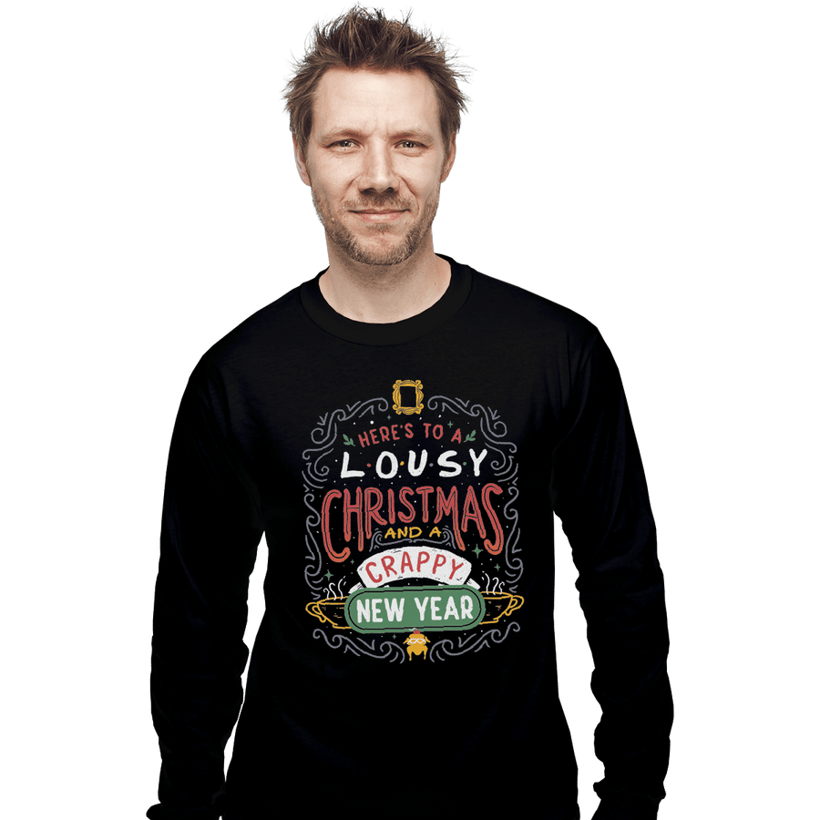 Shirts Long Sleeve Shirts, Unisex / Small / Black Friends Christmas
