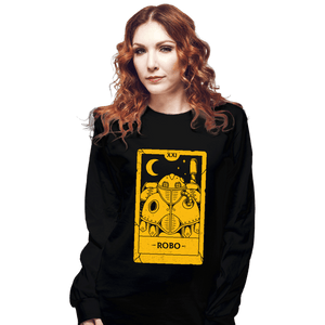 Shirts Long Sleeve Shirts, Unisex / Small / Black Robo Tarot Card