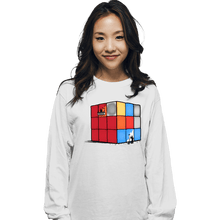 Load image into Gallery viewer, Shirts Long Sleeve Shirts, Unisex / Small / White Solving The Cube
