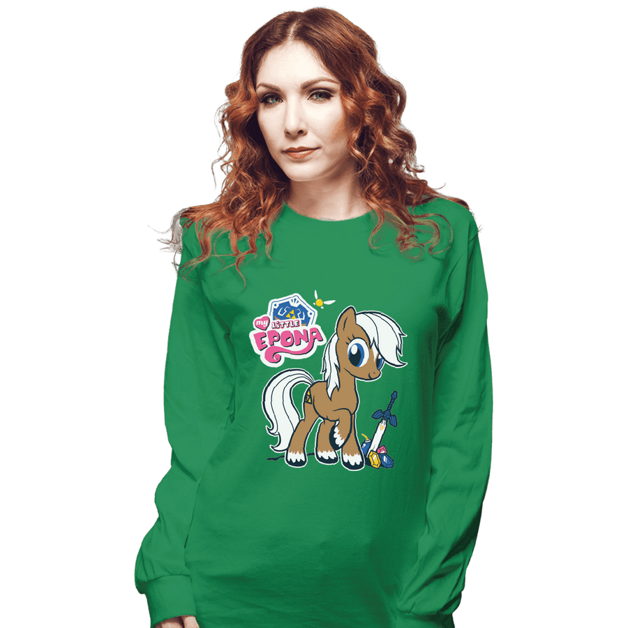 Shirts Long Sleeve Shirts, Unisex / Small / Irish Green My Little Epona