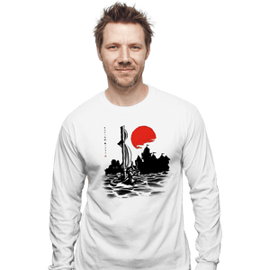 Shirts Long Sleeve Shirts, Unisex / Small / White Red Sun Hero