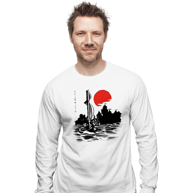 Shirts Long Sleeve Shirts, Unisex / Small / White Red Sun Hero