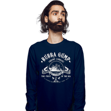 Load image into Gallery viewer, Daily_Deal_Shirts Long Sleeve Shirts, Unisex / Small / Navy Bubba Gump Shrimp Company
