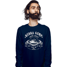 Load image into Gallery viewer, Daily_Deal_Shirts Long Sleeve Shirts, Unisex / Small / Navy Bubba Gump Shrimp Company
